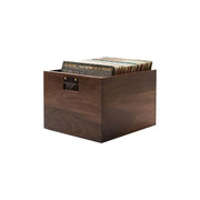 Premium Walnut Record Crate