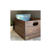 Premium Walnut Record Crate