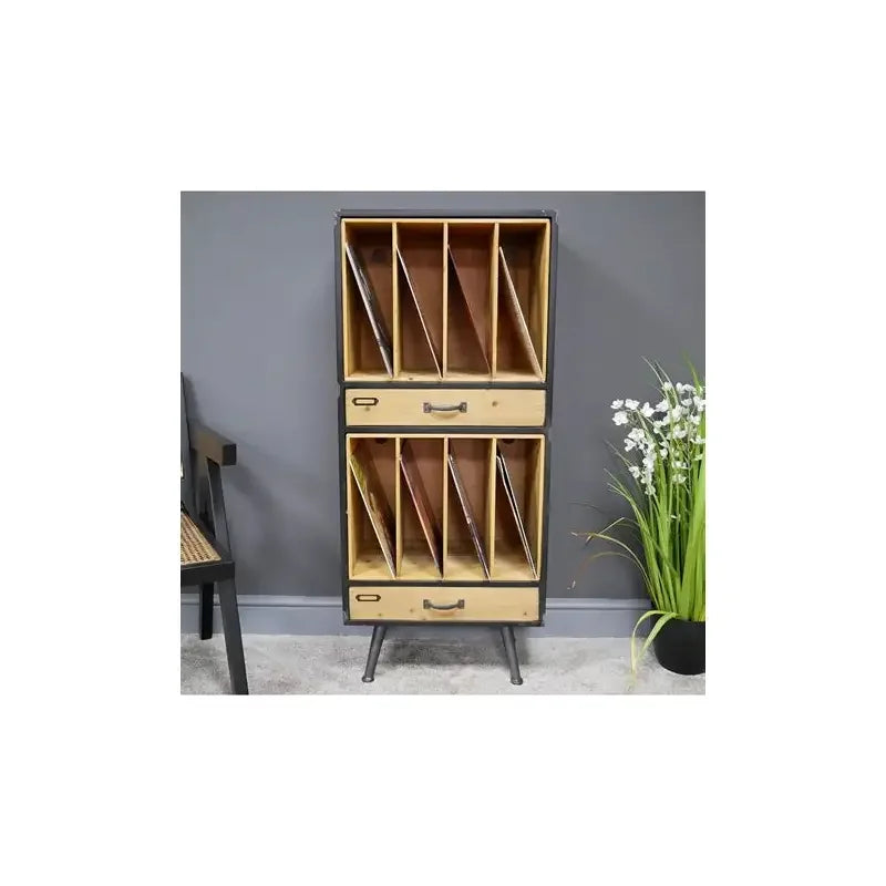 Deluxe Vinyl Record Cabinet