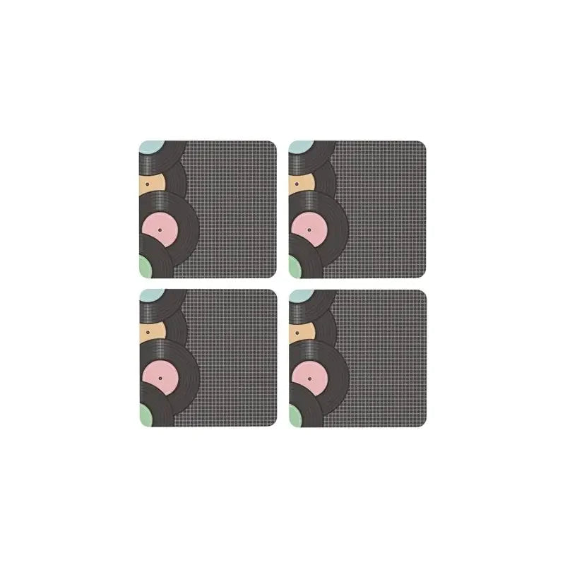 Vinyl Record Coaster Set